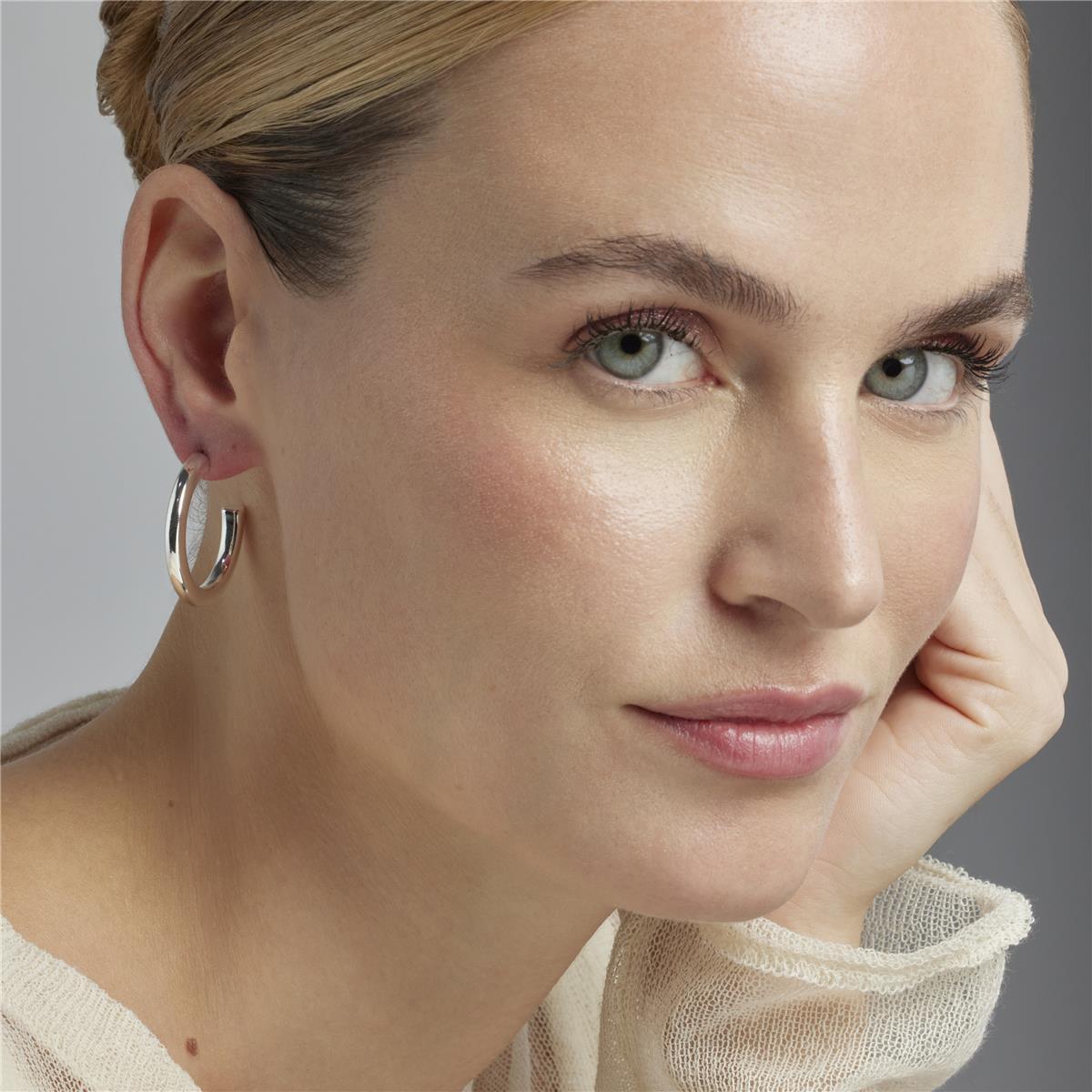 Pendientes Lux by Lux acabados en Rodio