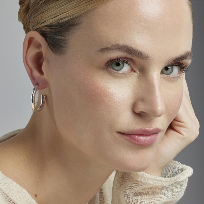 Pendientes Lux by Lux acabados en Rodio