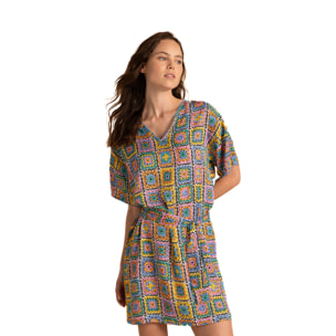 Abito corto donna viscosa crochet Noidinotte