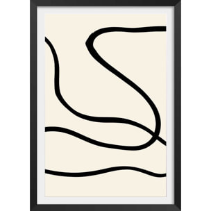 Affiche line art bold III Affiche sous cadre noir
