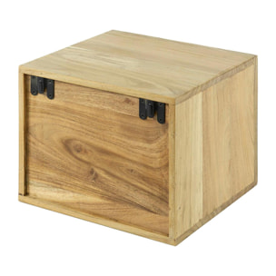 Table de chevet bois – 1 tiroir, forme cube MELBOURNE