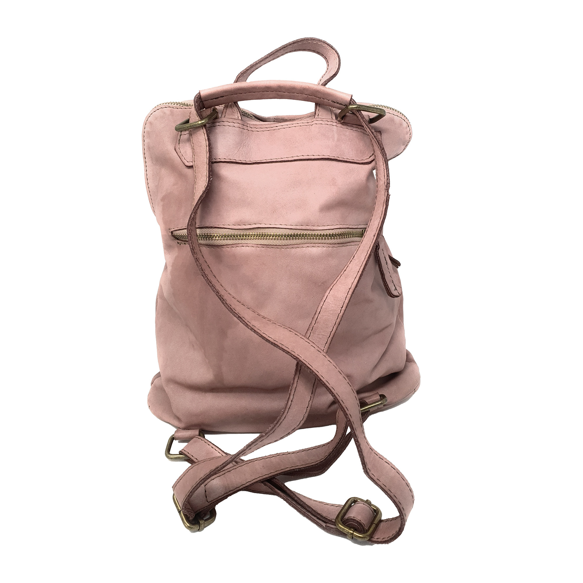 Chicca Borse Borsa Zaino Donna in Pelle Rosa Antico