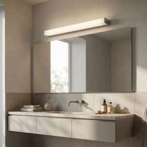 Ledsc4 LedsC4 - Lámpara de Baño Interior LED 580mm, Acabado Cromo Opal, 367lm 3000K, Aluminio y Policarbonato, Iluminación Eficiente y Moderna