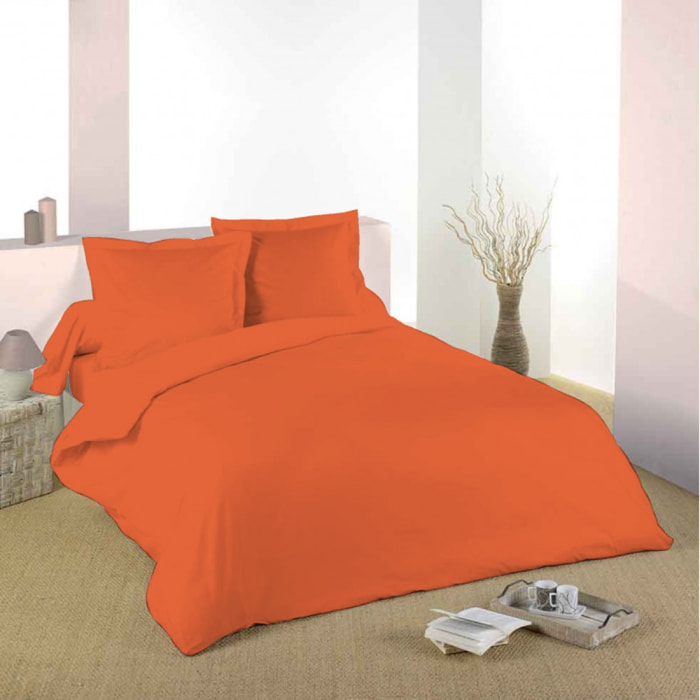 Housse de couette Orange/ 100% Coton / 57 Fils/cm²