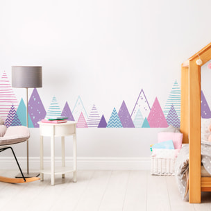 Stickers muraux enfants - Décoration chambre bébé - Autocollant Sticker mural géant enfant montagnes scandinaves MALIKA