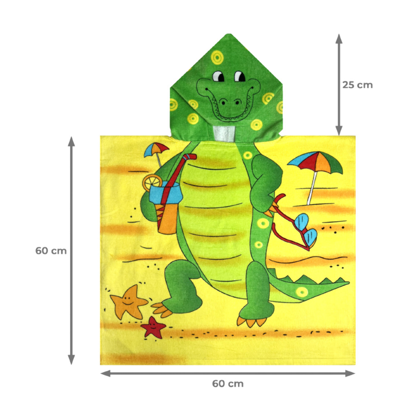Telo Mare Poncho Per Bambini In Spugna