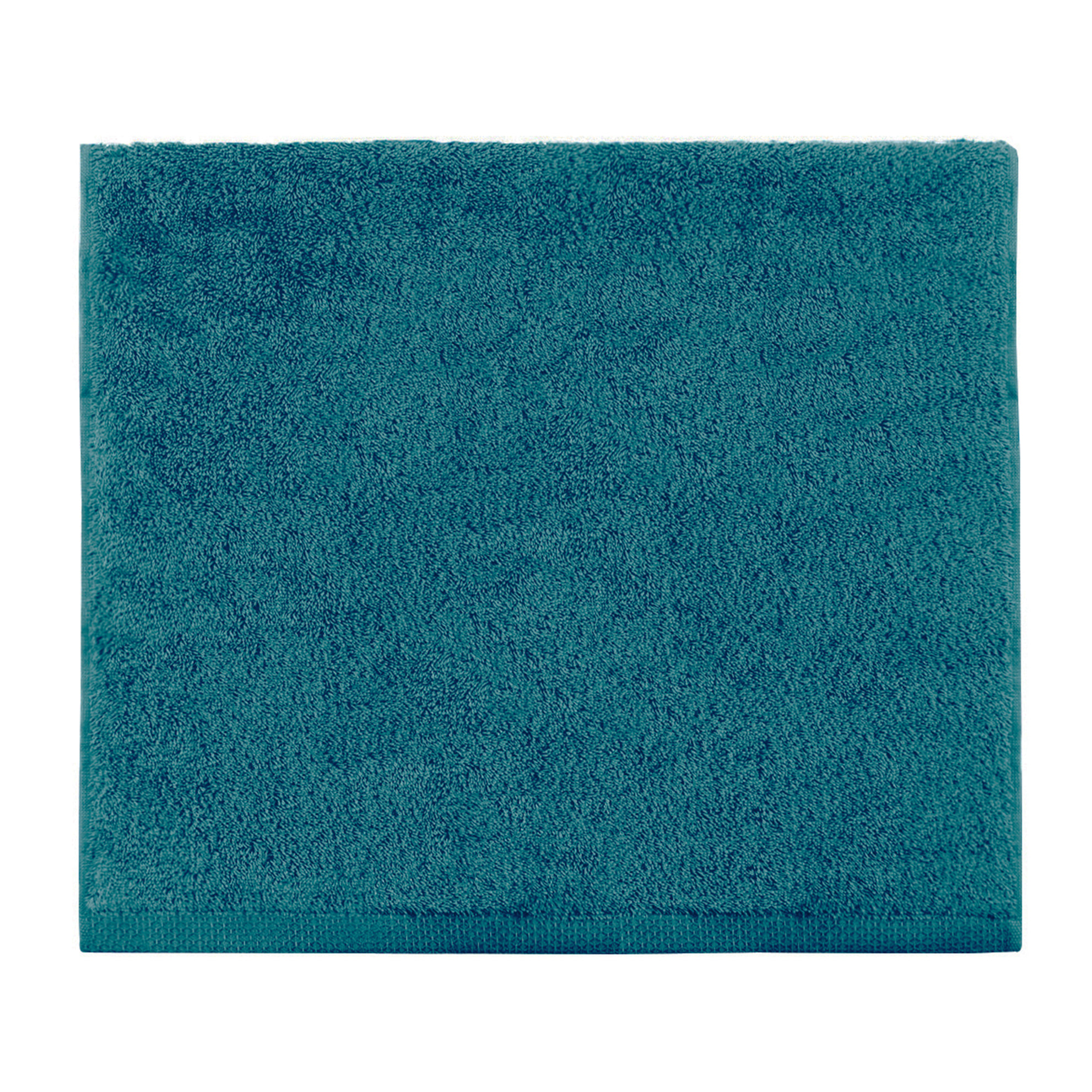 Serviette invitée unie en coton, AQUA, Vert Émeraude