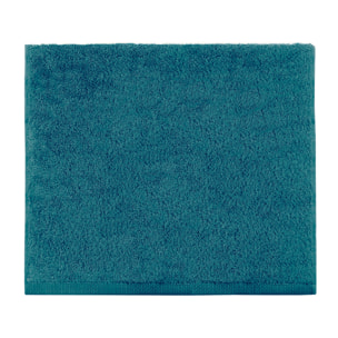 Serviette invitée unie en coton, AQUA, Vert Émeraude