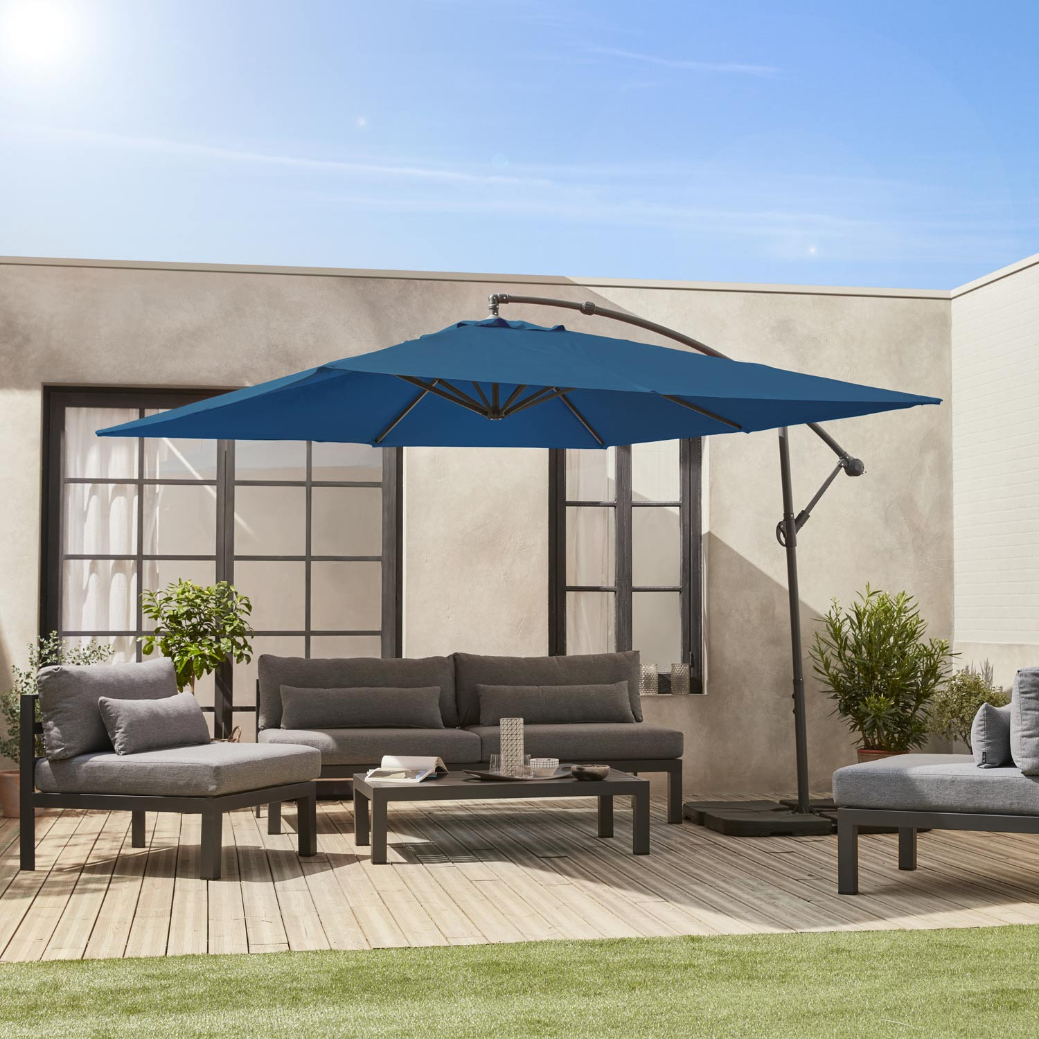 Parasol déporté carré 3x3m HARDELOT