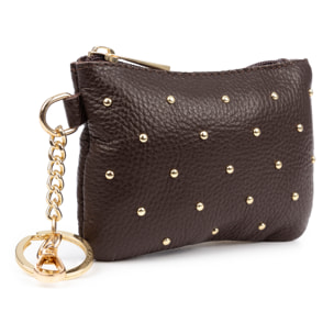 Bellosguardo Monedero Mujer. De piel auténtica acabado Dollaro con detalles metálicos.