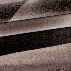 MIAMI - Tapis de salon à motif graphique marron - MIA6590MAR