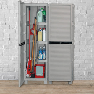 Armario de mediana altura en polipropileno, con puertas de gasolina bleu l 500 x p 390 x h 1.720 mm
