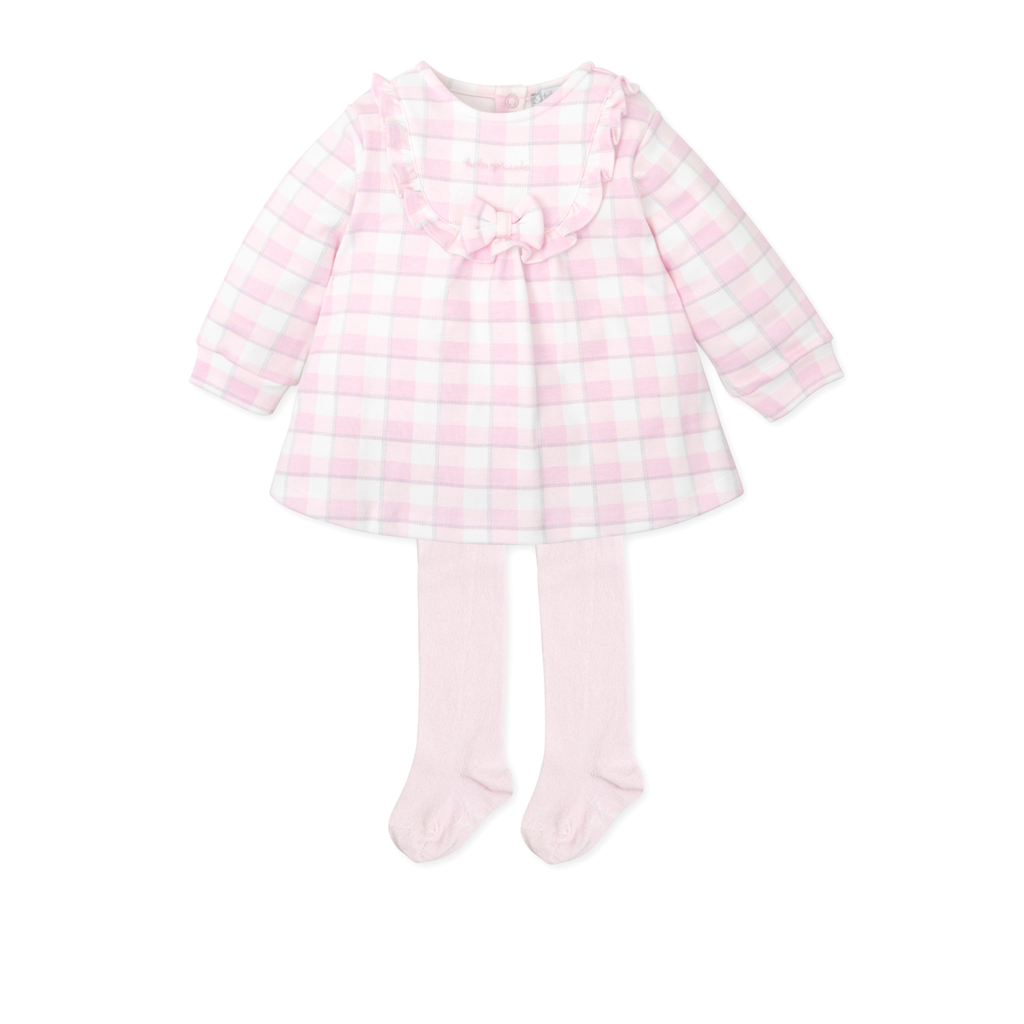 Vestido con leotardos . - Rosa