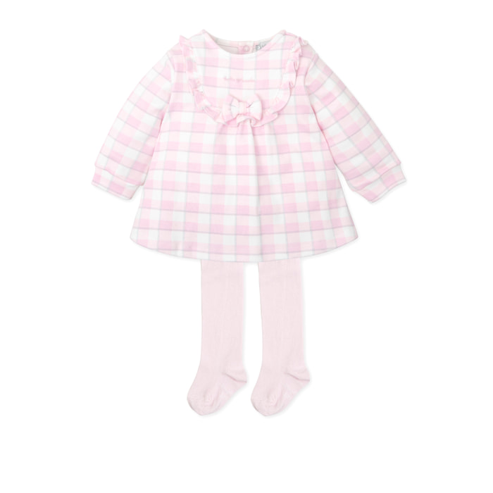 Vestido con leotardos . - Rosa