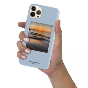 Coque iPhone 13 Pro Silicone Liquide Douce bleu Soleil Couchant La Coque Francaise.