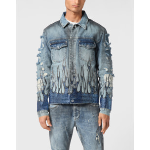 PHILIPP PLEIN Chaqueta vaquera FLAME