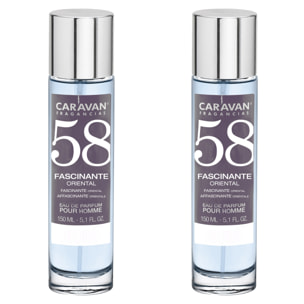 Caravan fragancias set de 2 frascos perfume de hombre nº58, de 150 ml