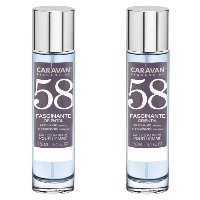Caravan fragancias set de 2 frascos perfume de hombre nº58, de 150 ml