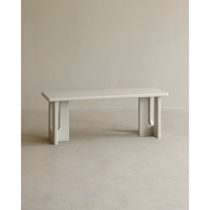 Banc en microciment en 120x33cm Hauteur: 45 Longueur: 120 Largeur: 33