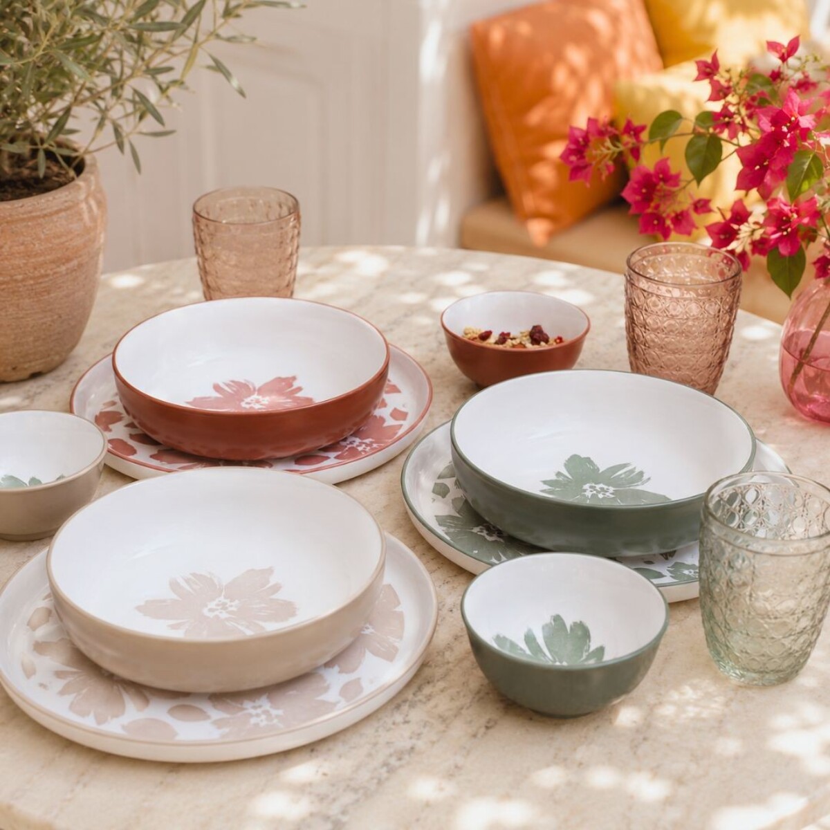 Lot de 6 assiettes creuses, HANAE
