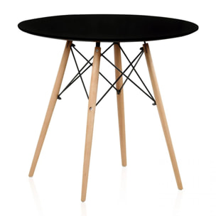 Mesa de comedor redonda Tower Negro