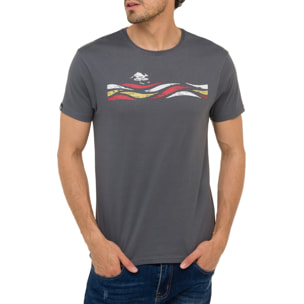 T-shirt in cotone 150 gr Twister Hot Buttered Grigio Scuro.