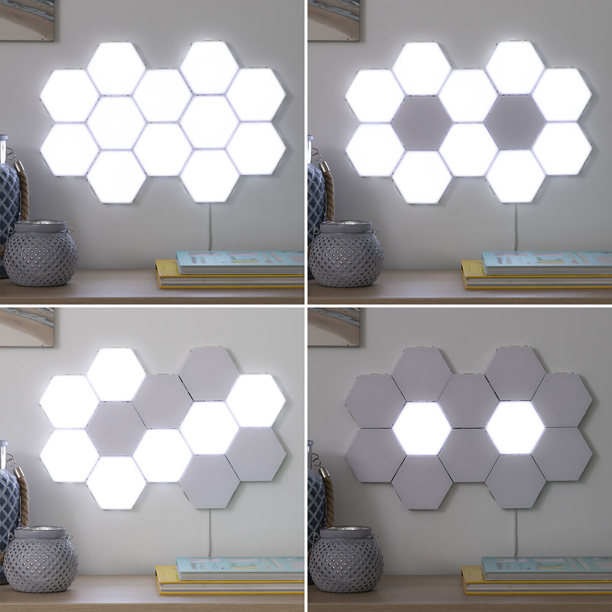 Set di Pannelli LED Modulari Magnetici e Touch Tilight InnovaGoods (Pacco da 3)
