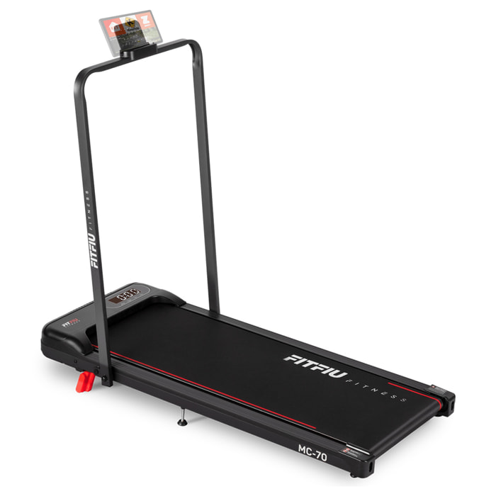 Cinta de correr plegable ultracompacta FITFIU 10km/h, manillar abatible, 750W