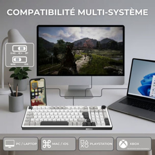 Clavier gamer sans fil THE G-LAB KEYZ ELITE 400 WG