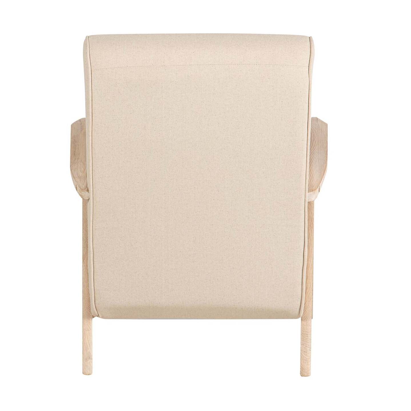 Butaca Madera Vintage Lino Beige 72x80x85cm