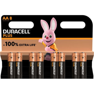 Pile DURACELL LR06 AA Lot 8 piles PLUS