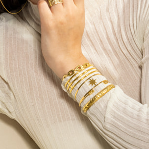Pulsera acabada en oro amarillo de 18K