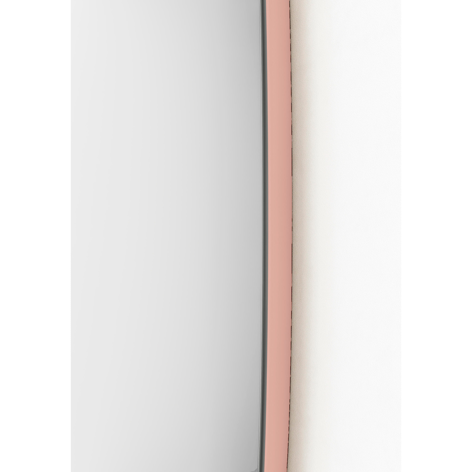 Espejo redondo Lune aglomerado rosa ø50cm