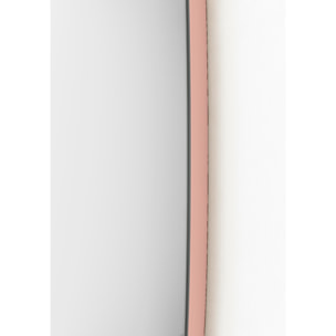 Espejo redondo Lune aglomerado rosa ø50cm