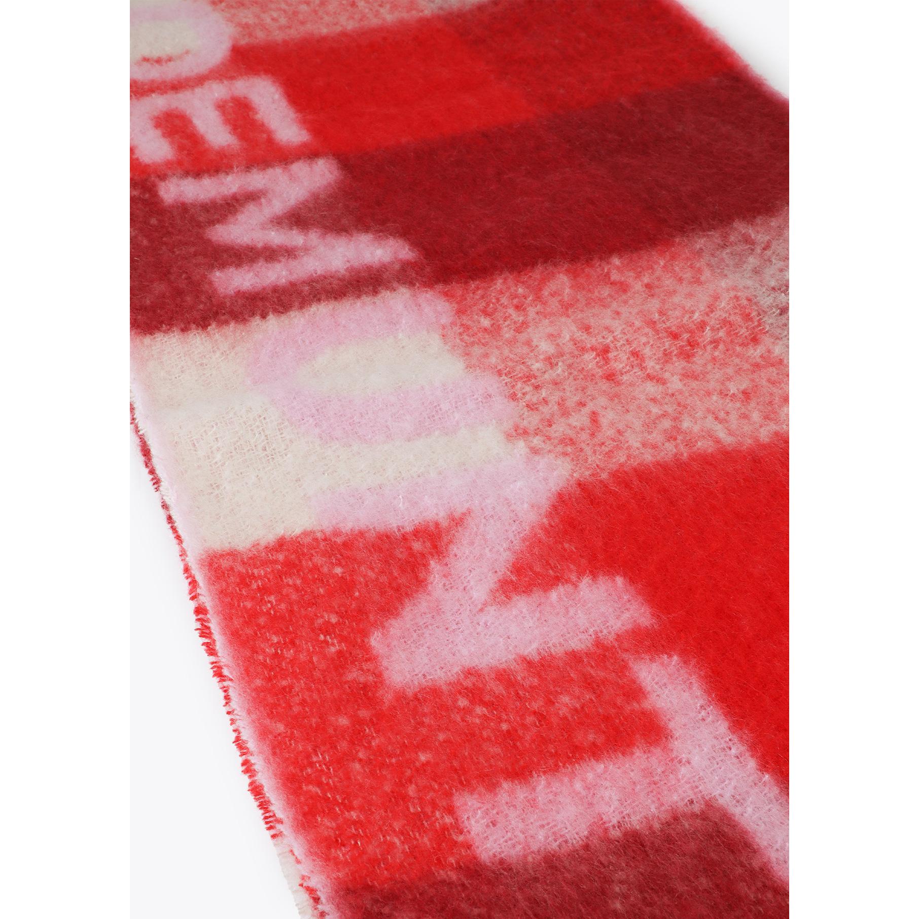 Sciarpa a Quadri con Grande Logo