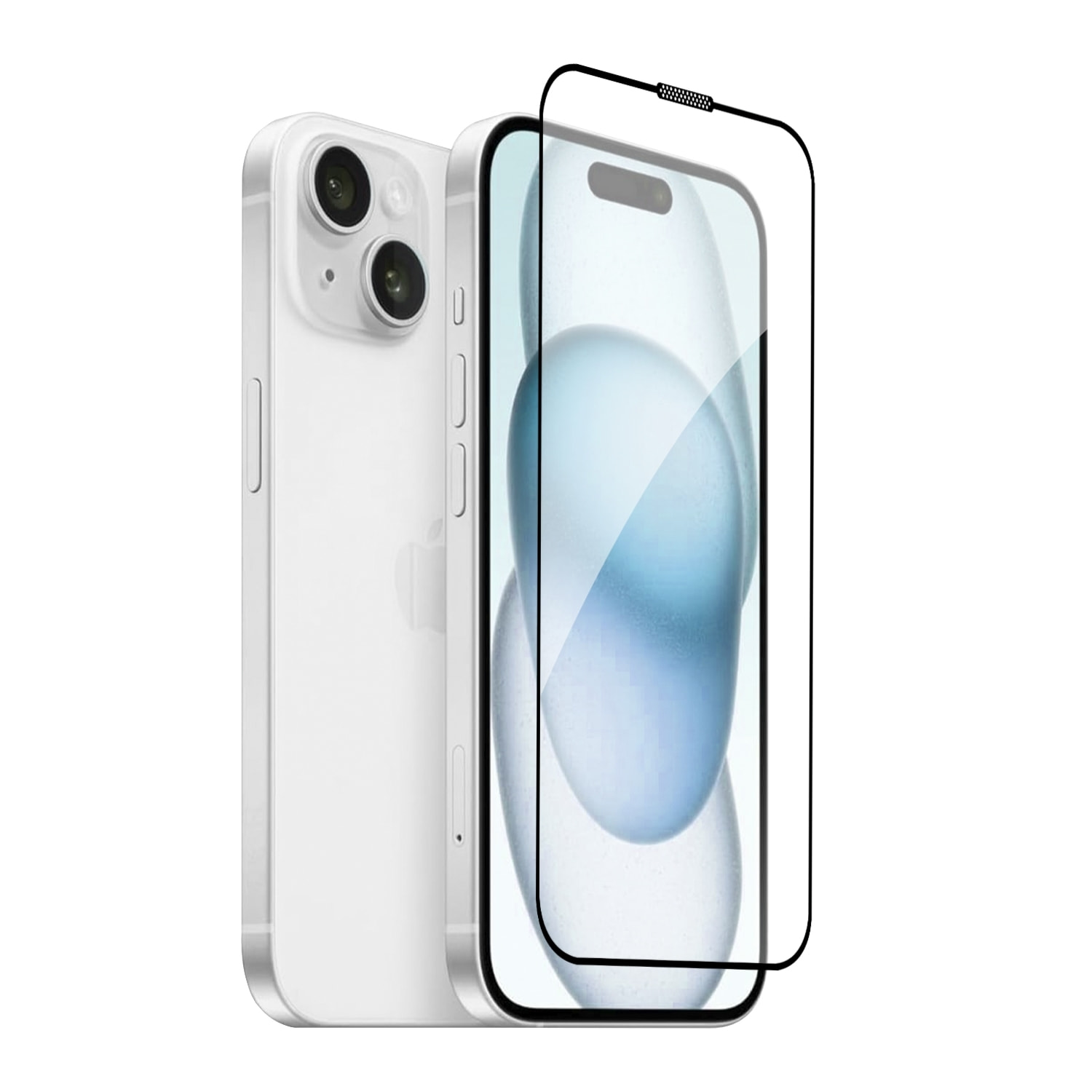 DAM Proteggi schermo in vetro temperato  a copertura totale per iPhone 15 Plus 7,15x0,06x15,5 cm. Colore trasparente