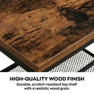 Zen - Scarpiera 4 ripiani 75x85x28,5 cm 12 paia Stile Industriale in Metallo e Legno