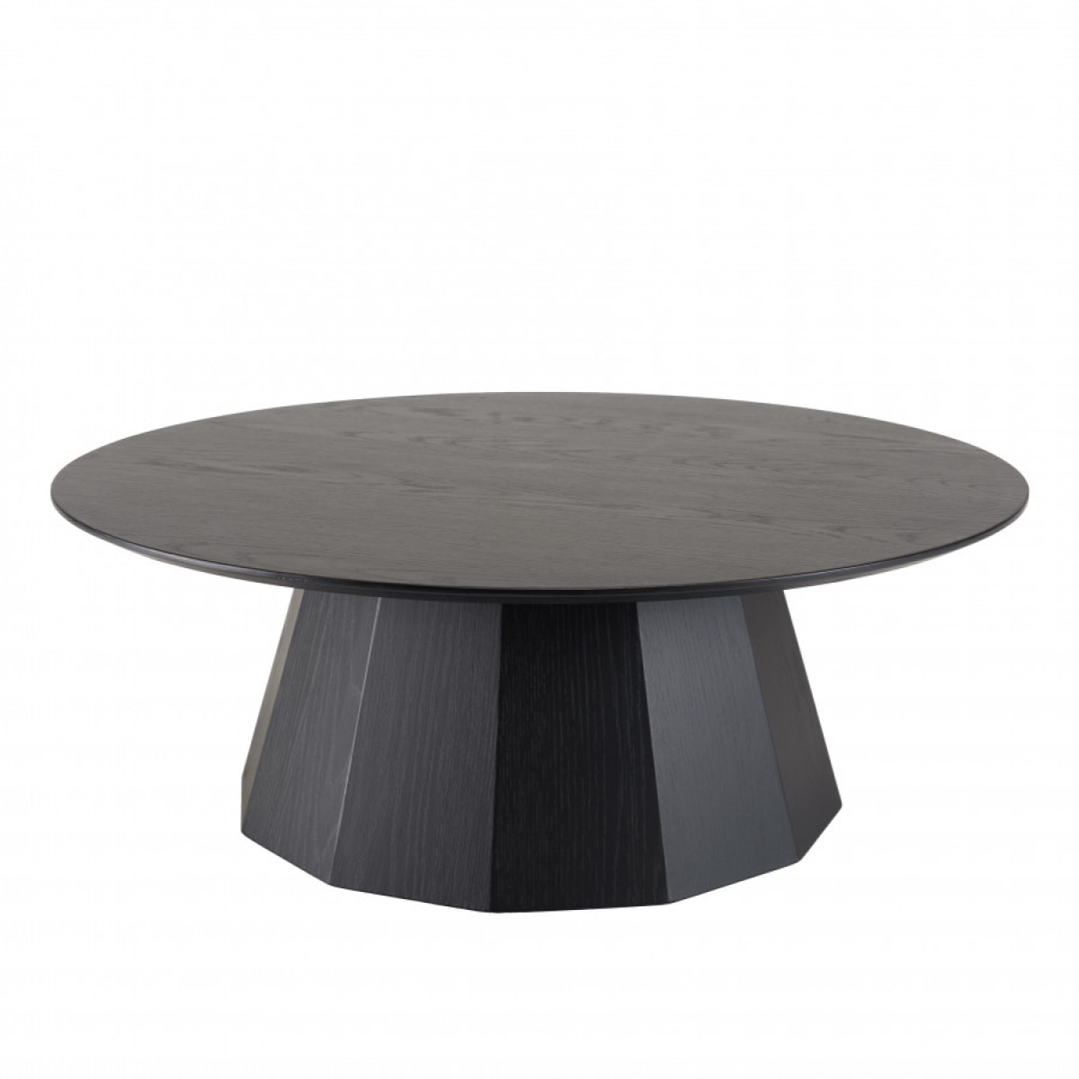 DALY - Table basse ronde noire 90x90cm