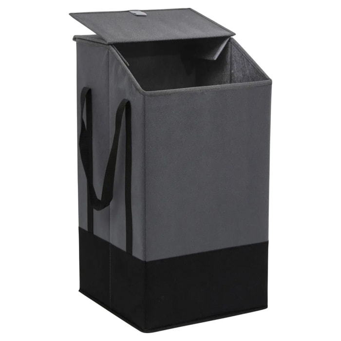 Panier à linge 45L gris
