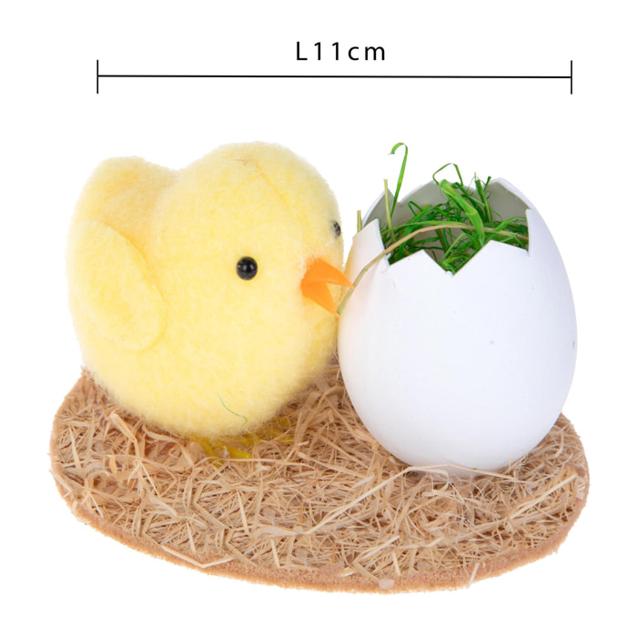 Pulcino con uovo - Pezzi 4 - Colore: Multicolore - Bianchi Dino