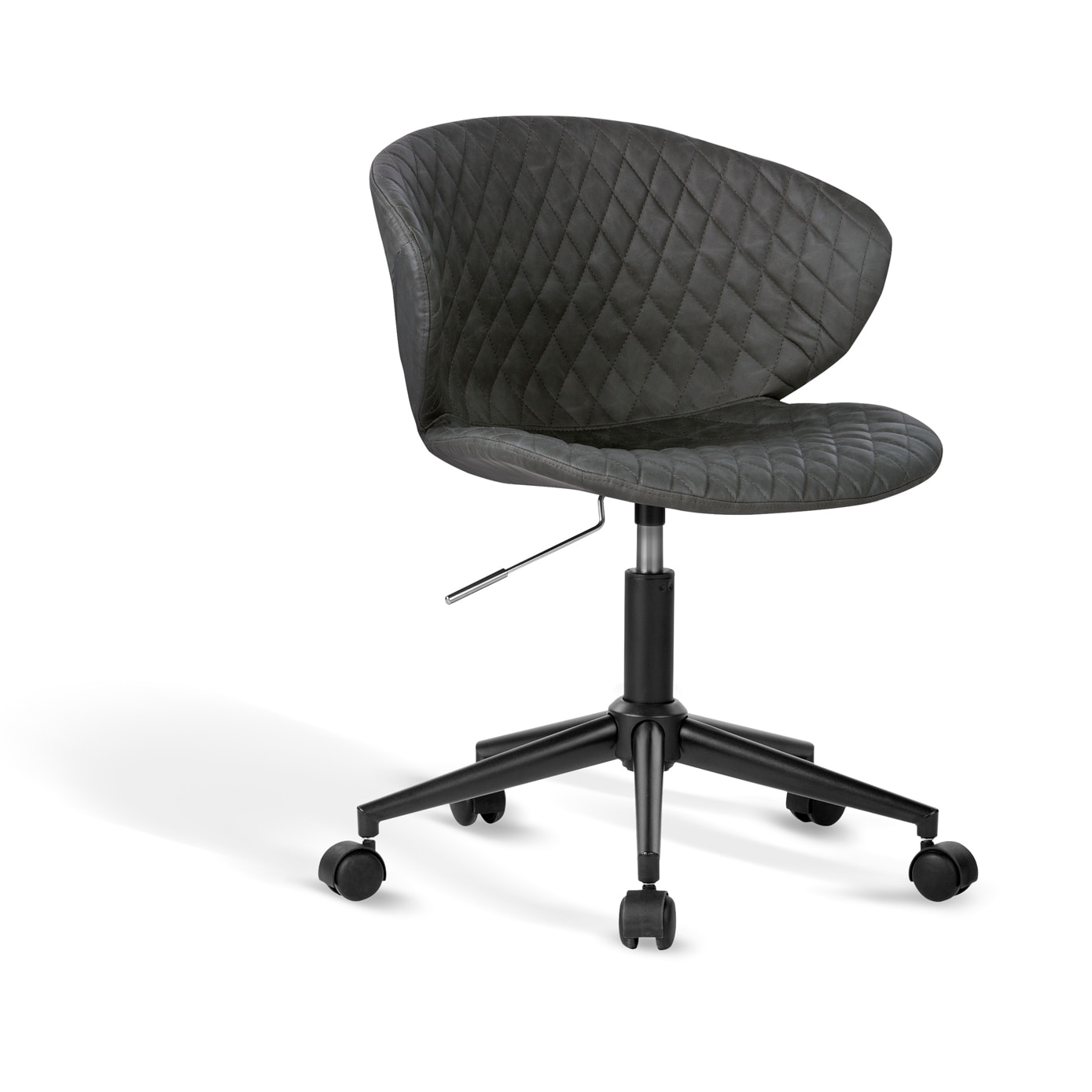 Silla de estudio Zoe polipiel gris 82x60x54 cm