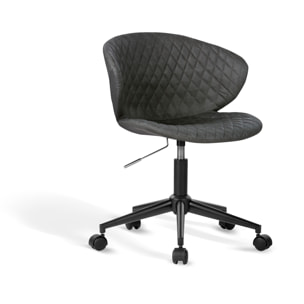Silla de estudio Zoe polipiel gris 82x60x54 cm