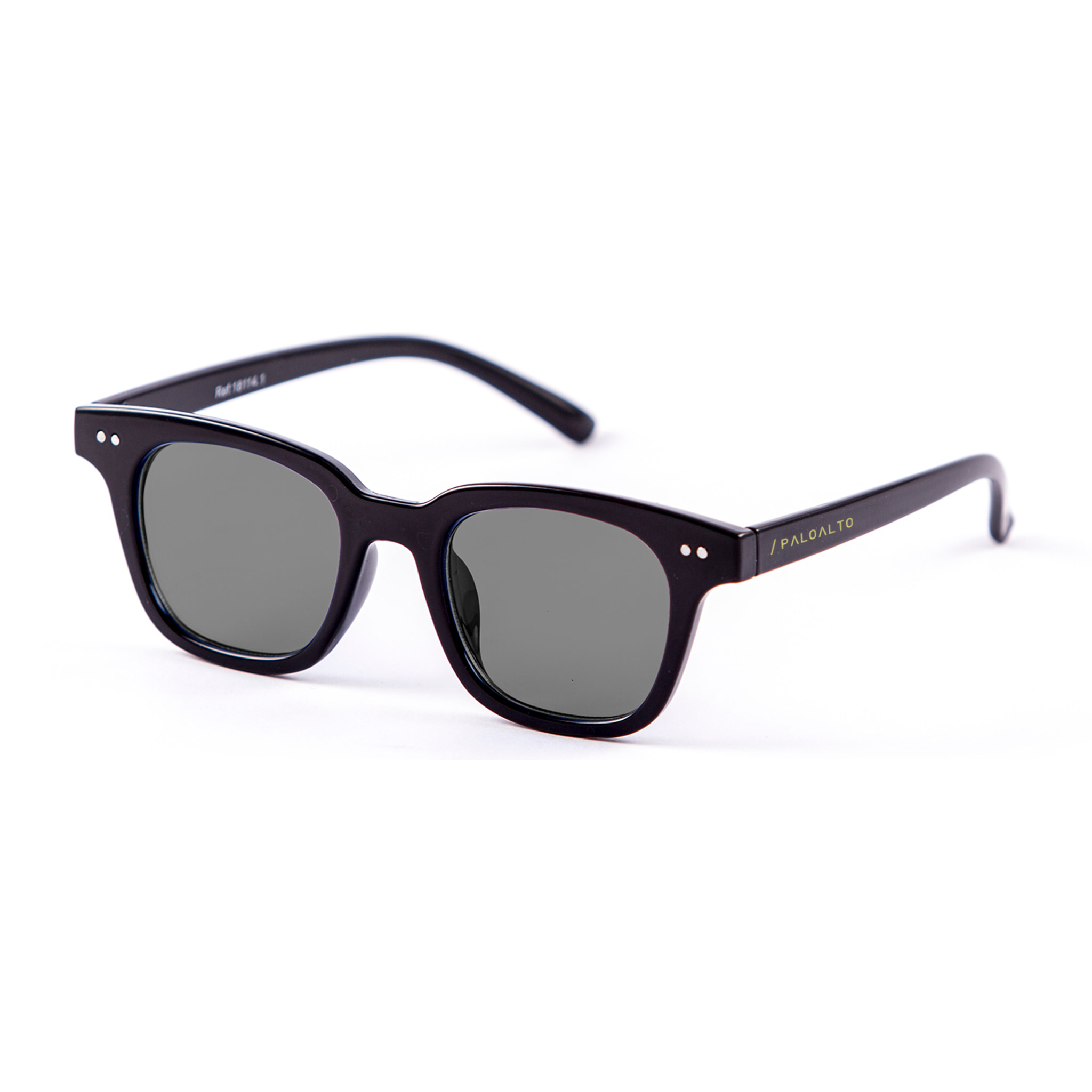 Gafas de sol PALO ALTO SAMUI - Negro brillante y bisagra de metal / Plana ahumada