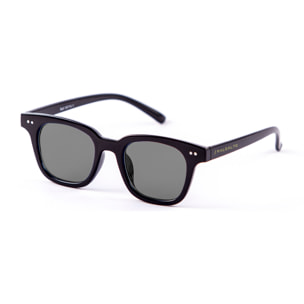 Gafas de sol PALO ALTO SAMUI - Negro brillante y bisagra de metal / Plana ahumada