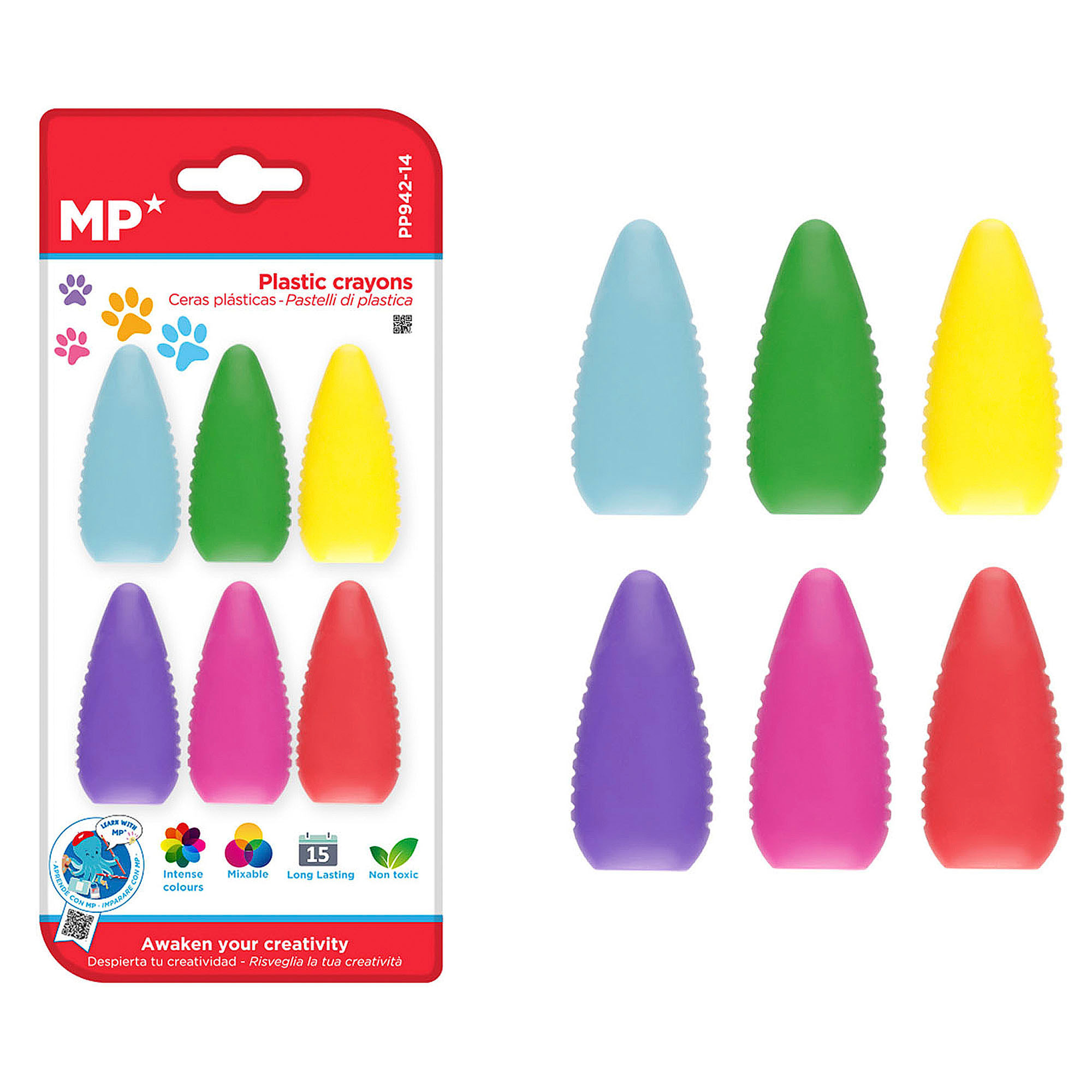 12 PACKS DE CERAS FORMAS HUELLAS 6 Uds.