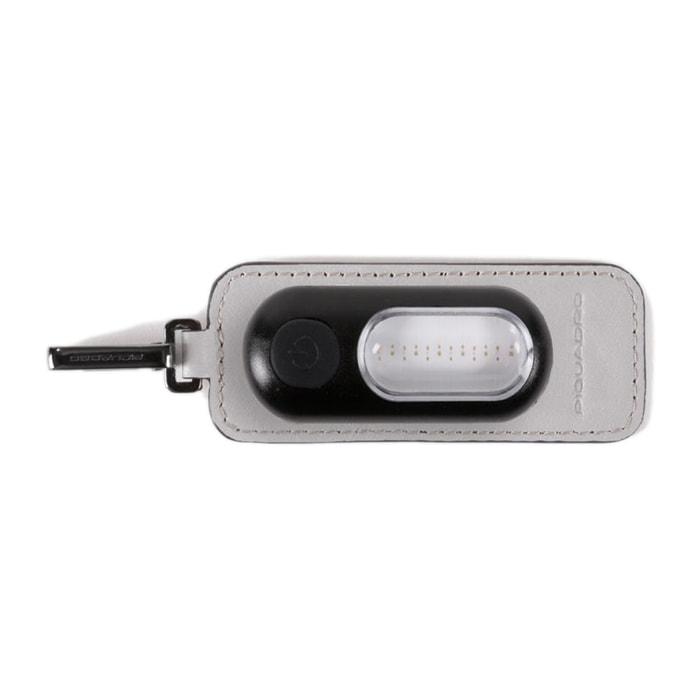 Piquadro Address tag in pelle con torcia