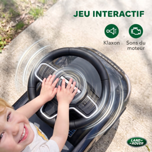Porteur enfant voiture licence Land Rover Discovery Sport effets sonores noir