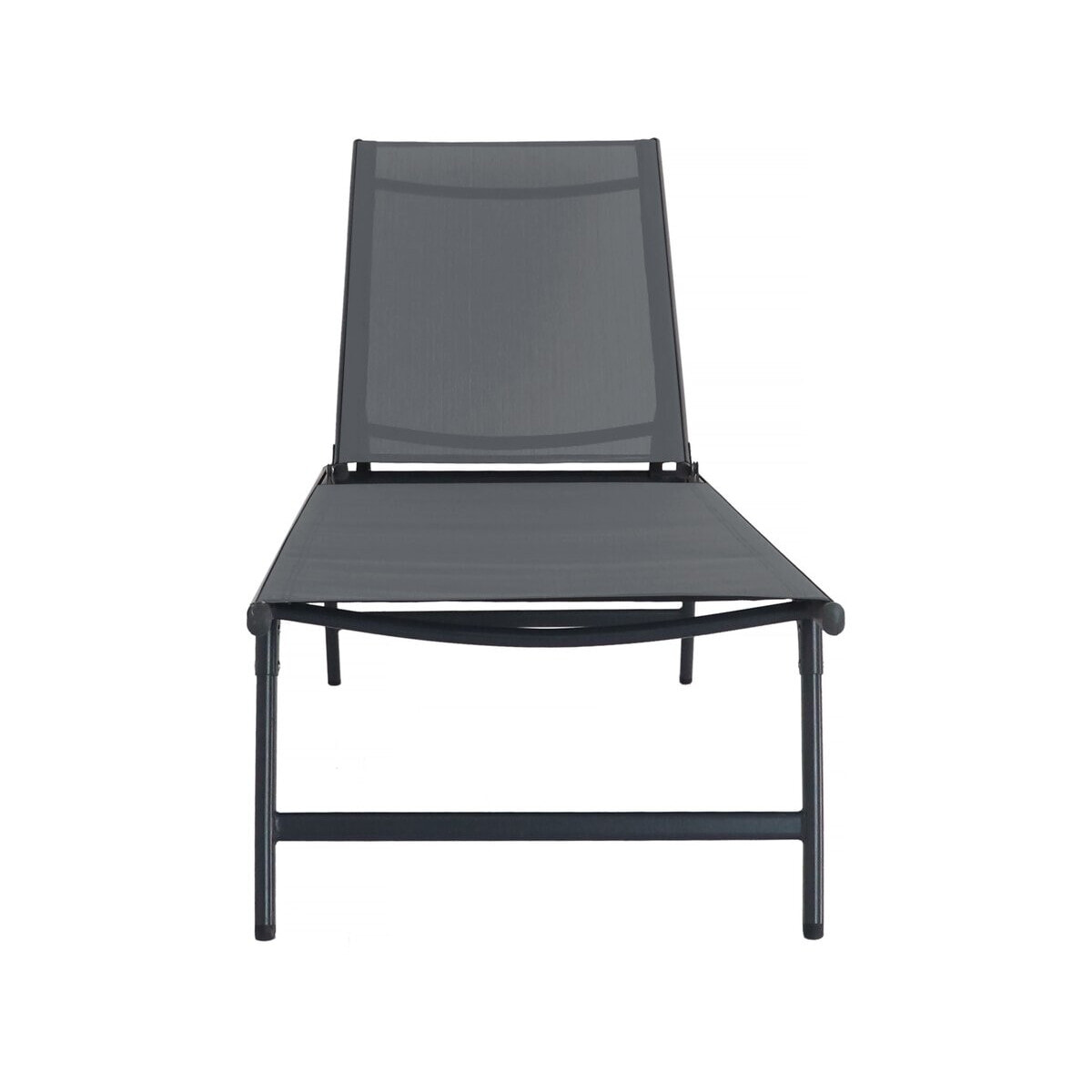 Lot de 2 bains de soleil en métal "Sublima" - 180 x 54 x 104 cm - Anthracite