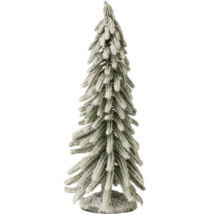J-Line sapin de Noël avec neige - PET - vert foncé/blanc - medium