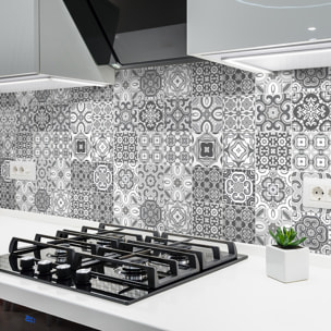 Stickers muraux - Sticker Mural Carrelage adhésif Cuisine Salle de Bain - 24 STICKERS CARRELAGES AZULEJOS VIOLETTINA